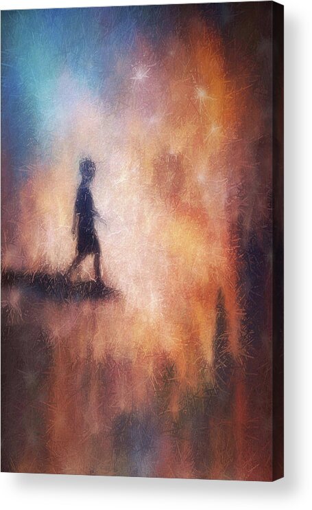 Digital Art Acrylic Print featuring the digital art At The End Of A Dream by Melissa D Johnston
