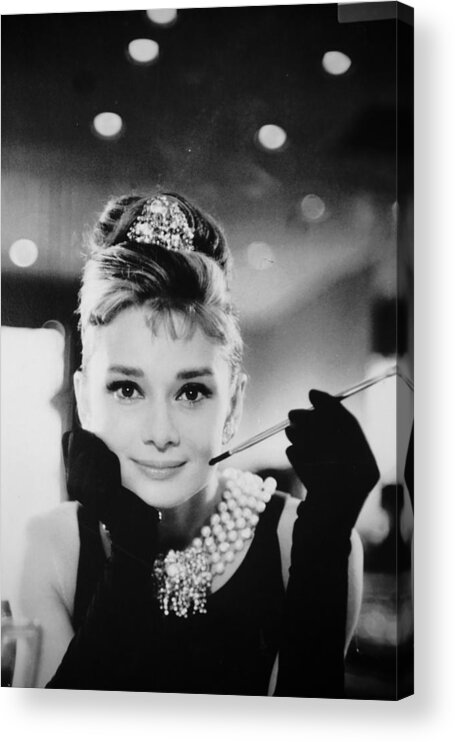 Audrey Hepburn Acrylic Print featuring the photograph Audrey Hepburn by Imagery-at- Work