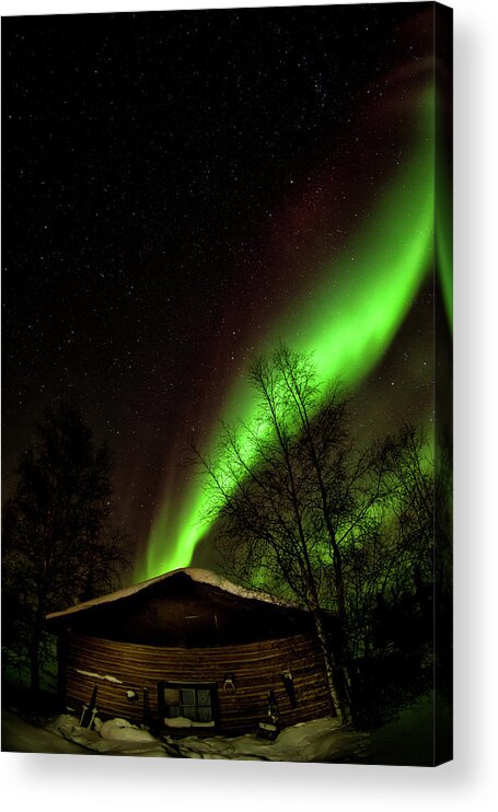 Blachford Lake Lodge Acrylic Print featuring the photograph Aurora Art by Phil Marty