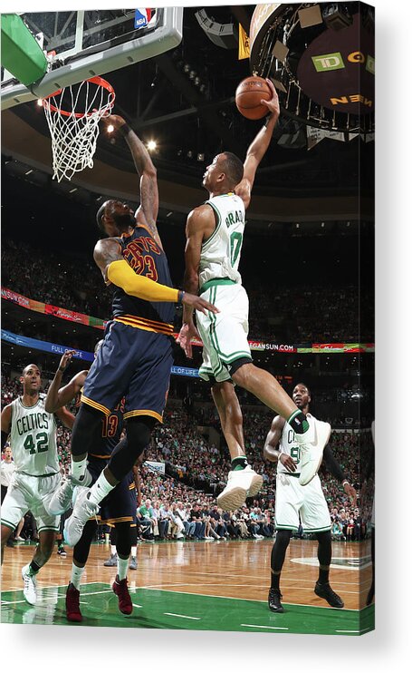 Avery Bradley Acrylic Print featuring the photograph Avery Bradley and Lebron James by Nathaniel S. Butler