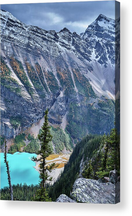 Banff Acrylic Print featuring the photograph Banff Lake Louise Puzzle by Carl Marceau