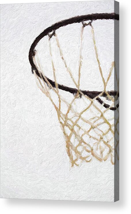 Basketball Hoop Acrylic Print featuring the photograph Basketball Dreams by Carolyn Ann Ryan