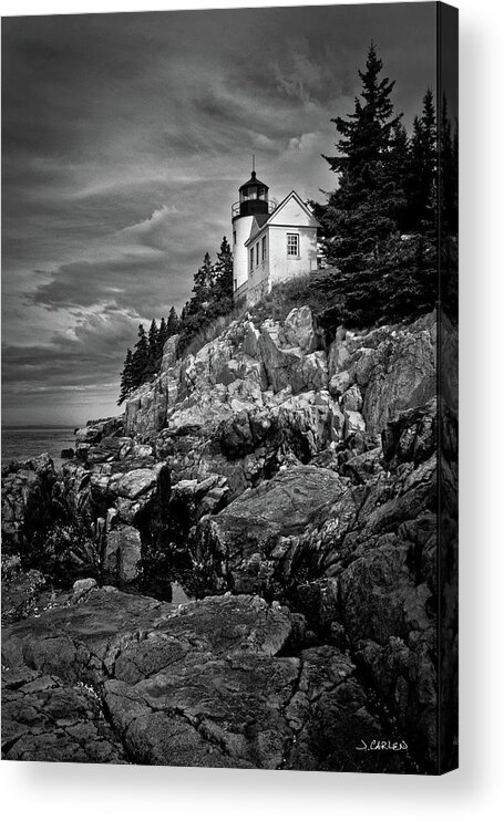New England Acrylic Print featuring the photograph Bass Harbor Light by Jim Carlen