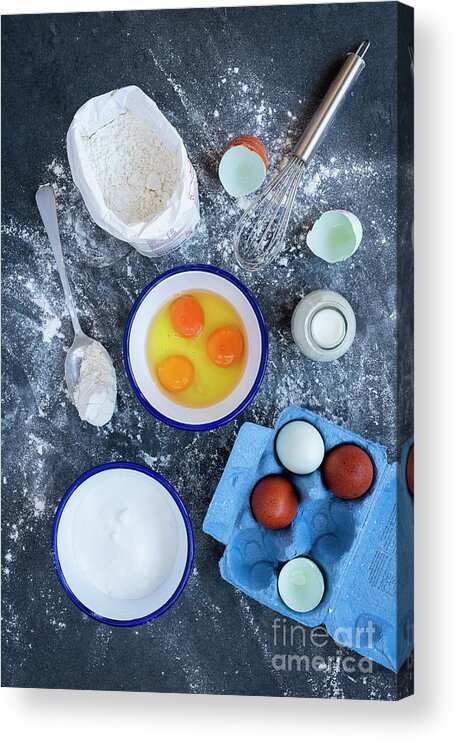 Baking Acrylic Print featuring the photograph Batter Ingredients by Tim Gainey
