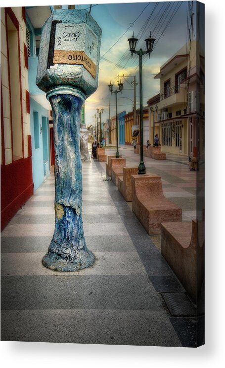 Cuba Acrylic Print featuring the photograph Bayamo Painters Avenue 4 by Micah Offman