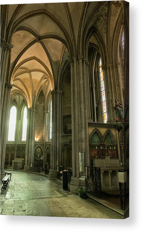 Cathedral Acrylic Print featuring the photograph Bayeux Cathedral 4 by Lisa Chorny