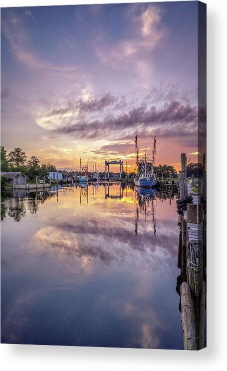 Sunrise Acrylic Print featuring the photograph Bayou Sunrise, 8/13/20 by Brad Boland