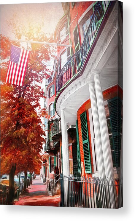 Boston Acrylic Print featuring the photograph Beacon Hill Boston Massachusetts by Carol Japp