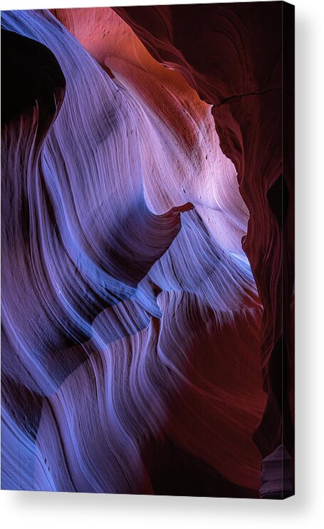 Antelope Canyon Acrylic Print featuring the photograph Beautiful Texture by Kim Sowa