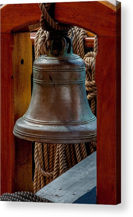 Bell Acrylic Print featuring the photograph Bell - Brig USS Niagra by Skip Tribby