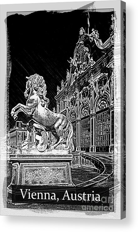 Vienna Acrylic Print featuring the photograph Belvedere Palace Poster 2, Vienna, Austria by Philip Preston