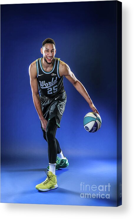 Nba Pro Basketball Acrylic Print featuring the photograph Ben Simmons by Michael J. Lebrecht Ii