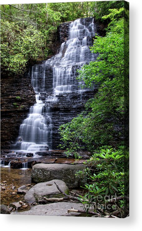 Nature Acrylic Print featuring the photograph Benton Falls 18 by Phil Perkins