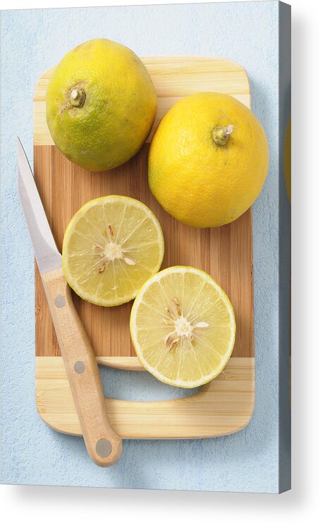Cutting Board Acrylic Print featuring the photograph Bergamot Orange by Riou