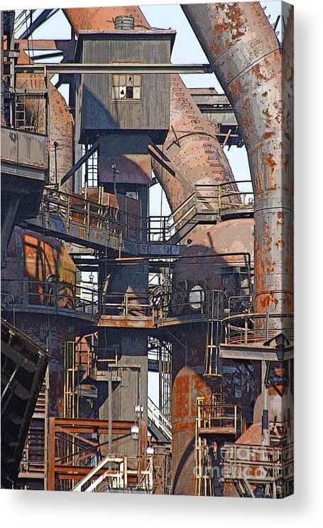 Historic Acrylic Print featuring the photograph Bethlehem Steel #21 by Marcia Lee Jones