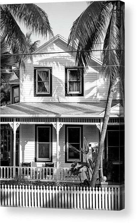 Florida Acrylic Print featuring the photograph Black Florida Series - Colonial Architecture by Philippe HUGONNARD