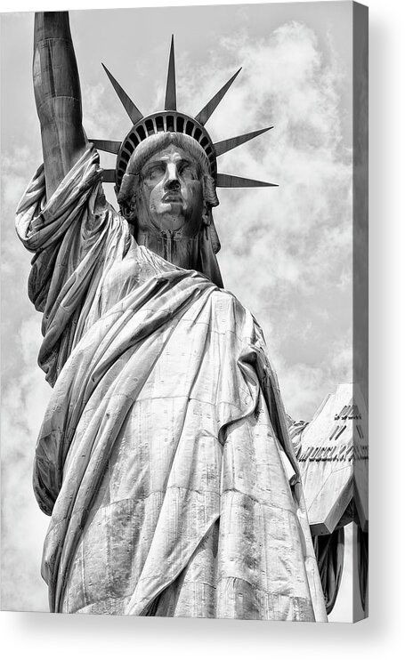 United States Acrylic Print featuring the photograph Black Manhattan Series - The Statue of Liberty #02 by Philippe HUGONNARD