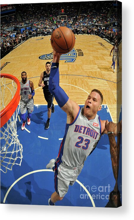 Nba Pro Basketball Acrylic Print featuring the photograph Blake Griffin by Fernando Medina