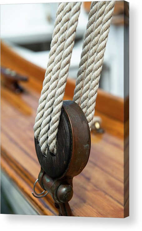 Archetecture Structure Acrylic Print featuring the photograph Block and Tackle by Dennis Dame