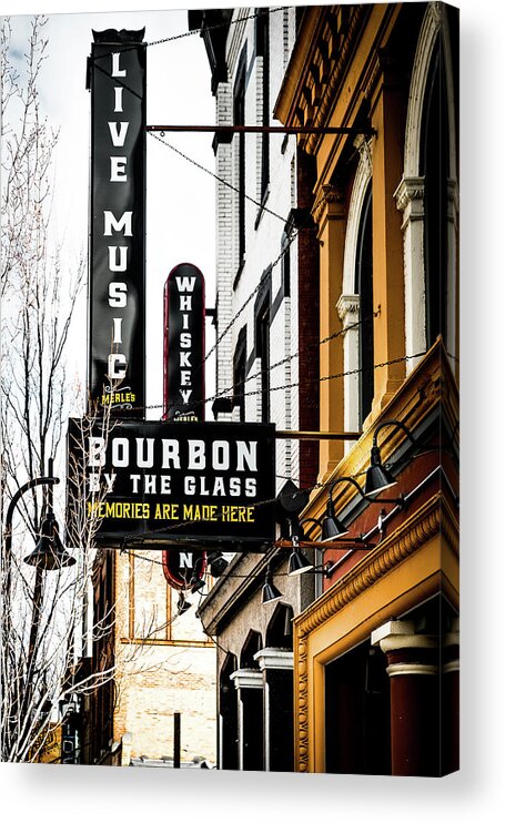 America Acrylic Print featuring the photograph Bourbon by the glass by Alexey Stiop