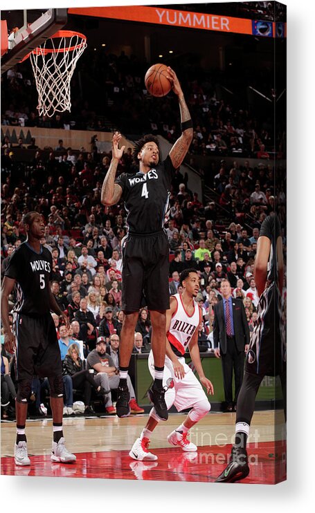 Nba Pro Basketball Acrylic Print featuring the photograph Brandon Rush by Cameron Browne