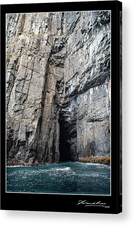 Water Acrylic Print featuring the photograph Bruny Island Cliff by Frank Lee