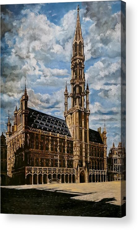  Acrylic Print featuring the painting Brussels, Belgium by Raouf Oderuth