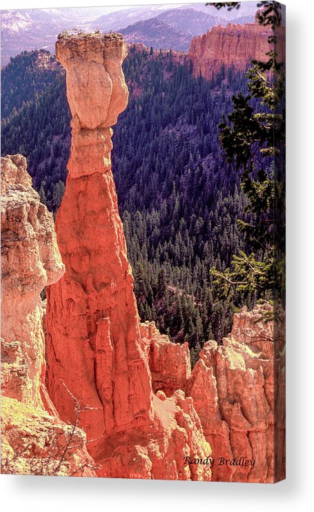 Usa Acrylic Print featuring the photograph Bryce Canyon Rock Tower by Randy Bradley