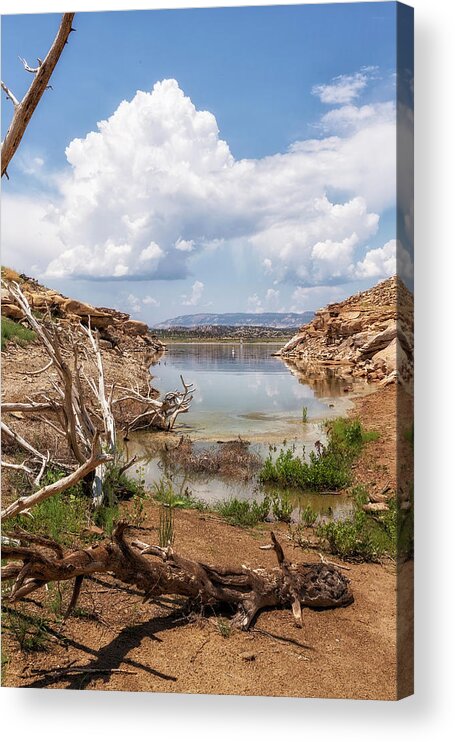 Abiquiu Lake Acrylic Print featuring the photograph By Abiquiu Lake by Belinda Greb