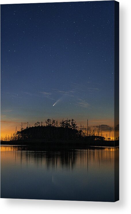 Nightscapes Acrylic Print featuring the photograph C/2020 F3 Neowise 2 by Robert Fawcett