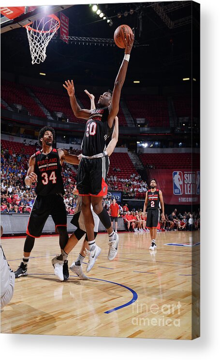 Nba Pro Basketball Acrylic Print featuring the photograph Caleb Swanigan by David Dow