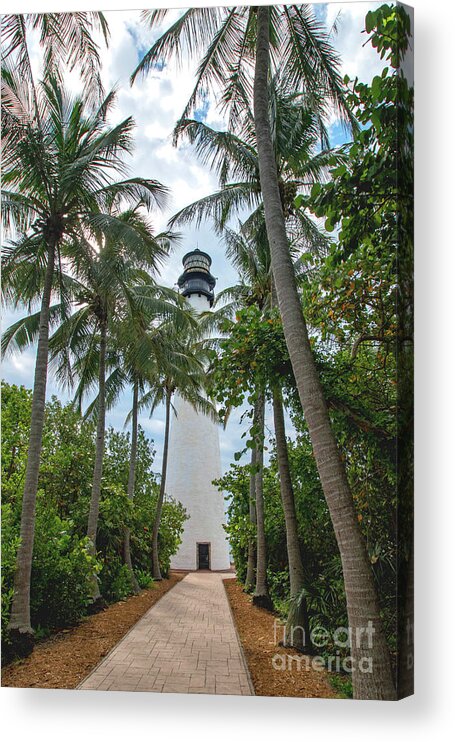 Cape Acrylic Print featuring the photograph Cape Florida Lighthouse on Key Biscayne by Beachtown Views