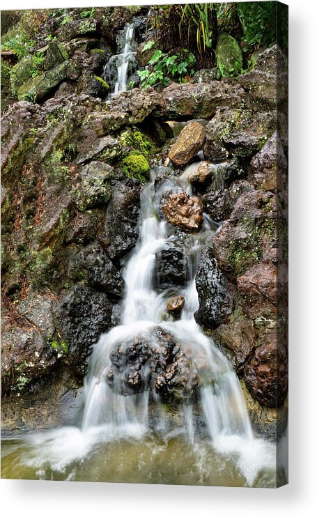 Waterfall Acrylic Print featuring the photograph Cascating Waterfalls by Gary Slawsky