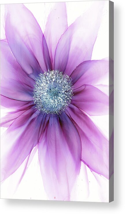 Floral Acrylic Print featuring the painting Center Of Attention by Kimberly Deene Langlois
