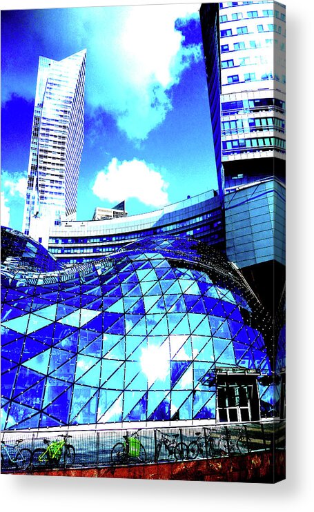Centre Acrylic Print featuring the photograph Centre Of Warsaw, Poland by John Siest
