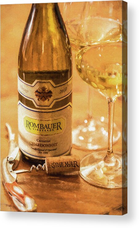Chardonnay Acrylic Print featuring the photograph Chardonnay of Napa Valley by David Letts