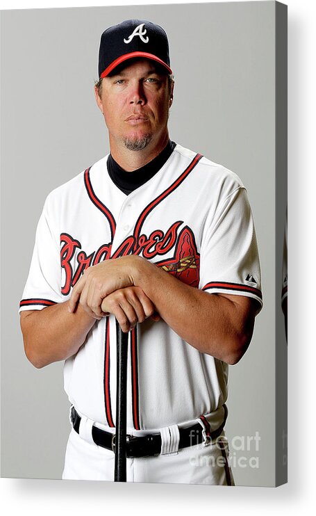 Media Day Acrylic Print featuring the photograph Chipper Jones by Matthew Stockman