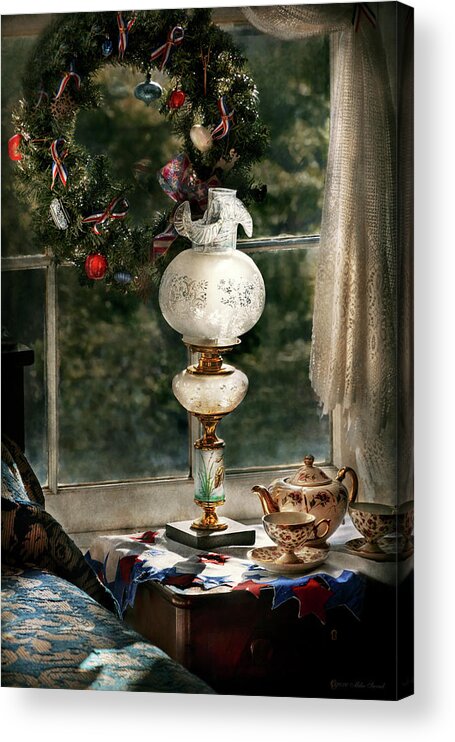 Christmas Acrylic Print featuring the photograph Christmas - Christmas tea by Mike Savad