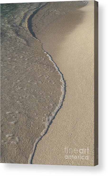 Sea Water Acrylic Print featuring the photograph Clear sea water, waves and sandy beach 2 by Adriana Mueller