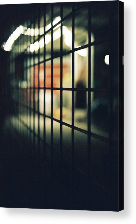 Construction Acrylic Print featuring the photograph Closed construction site by Barthelemy De Mazenod