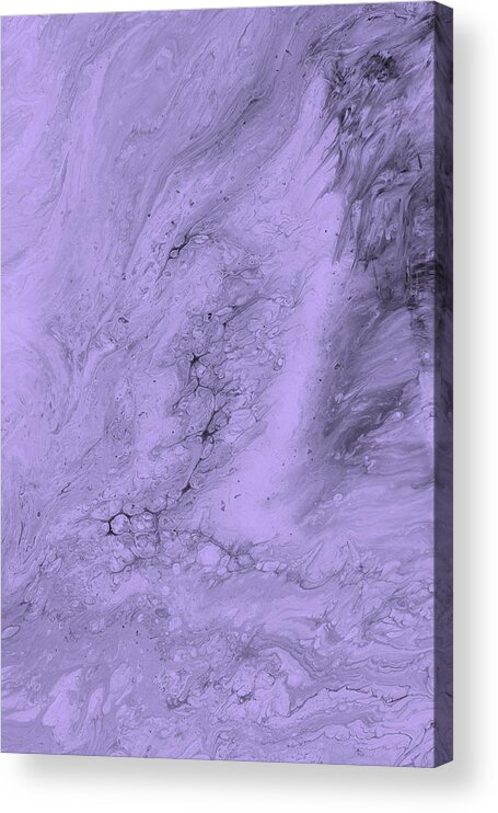 Lavender Acrylic Print featuring the painting Lavender Purple by Abstract Art