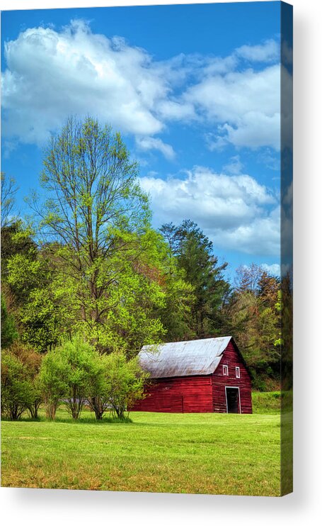 Barns Acrylic Print featuring the photograph Country Barn in the Pastures by Debra and Dave Vanderlaan