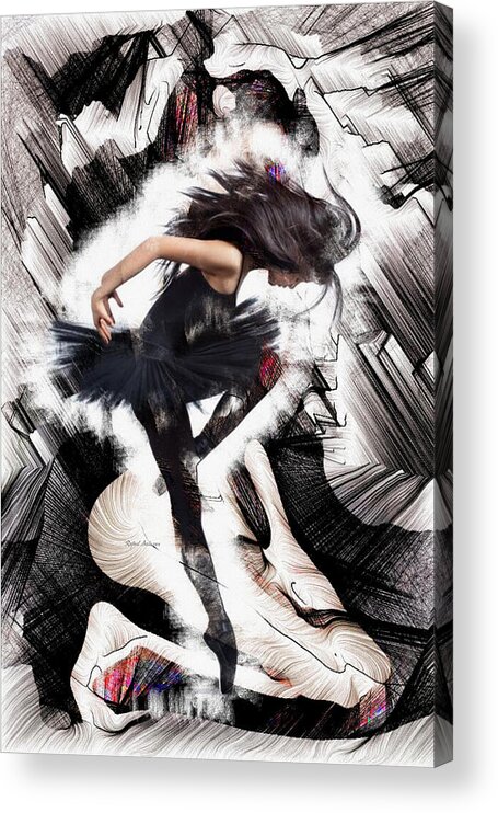 Abstract Acrylic Print featuring the digital art Dancing in my Dreams by Rafael Salazar