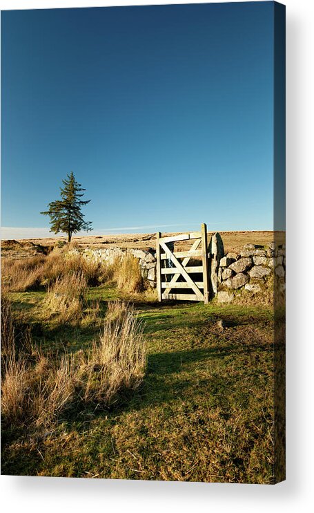 Dartmoor Gate Acrylic Print featuring the photograph Dartmoor Gate ii by Helen Jackson