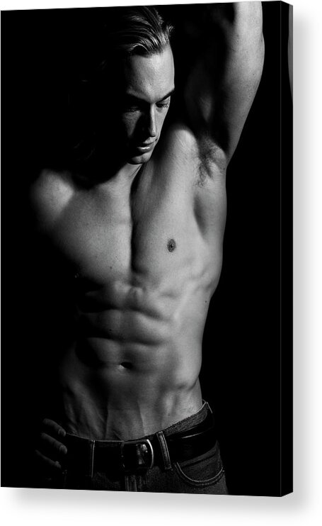 Dave Acrylic Print featuring the photograph Dave the bodybuilder by Jim Whitley