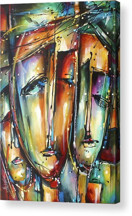Urban Acrylic Print featuring the painting Dazzled by Michael Lang