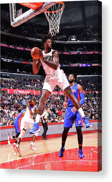 Nba Pro Basketball Acrylic Print featuring the photograph Deandre Jordan by Juan Ocampo