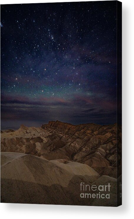 Blue Acrylic Print featuring the photograph Death Valley Daybreak by Brian Kamprath