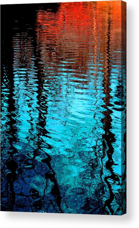 Red Acrylic Print featuring the photograph Water Reflection Print #2 by Jacob Folger