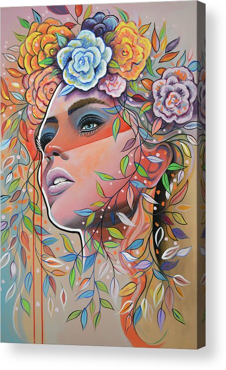 Portrait Acrylic Print featuring the painting Deja Vu by Amy Giacomelli